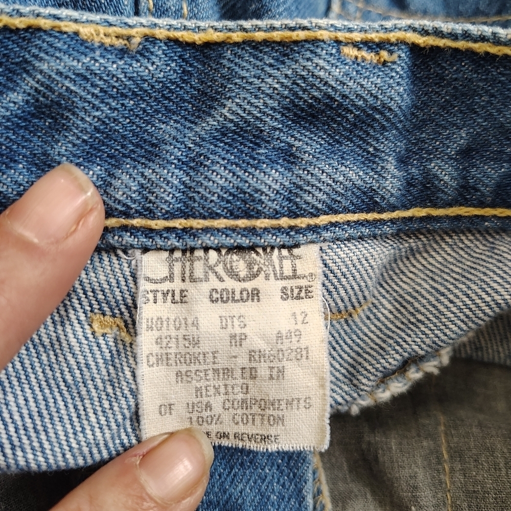 Vintage Cherokee Straight Leg Blue Jeans Size 12 - Picture 4 of 6